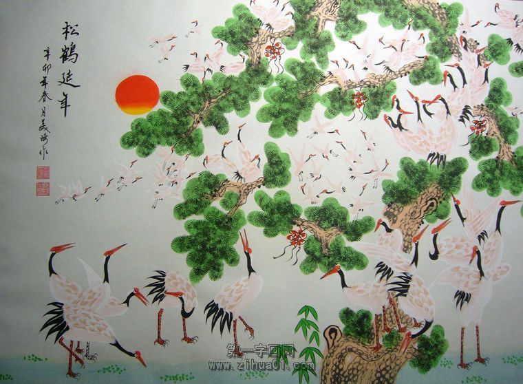 百鹤图